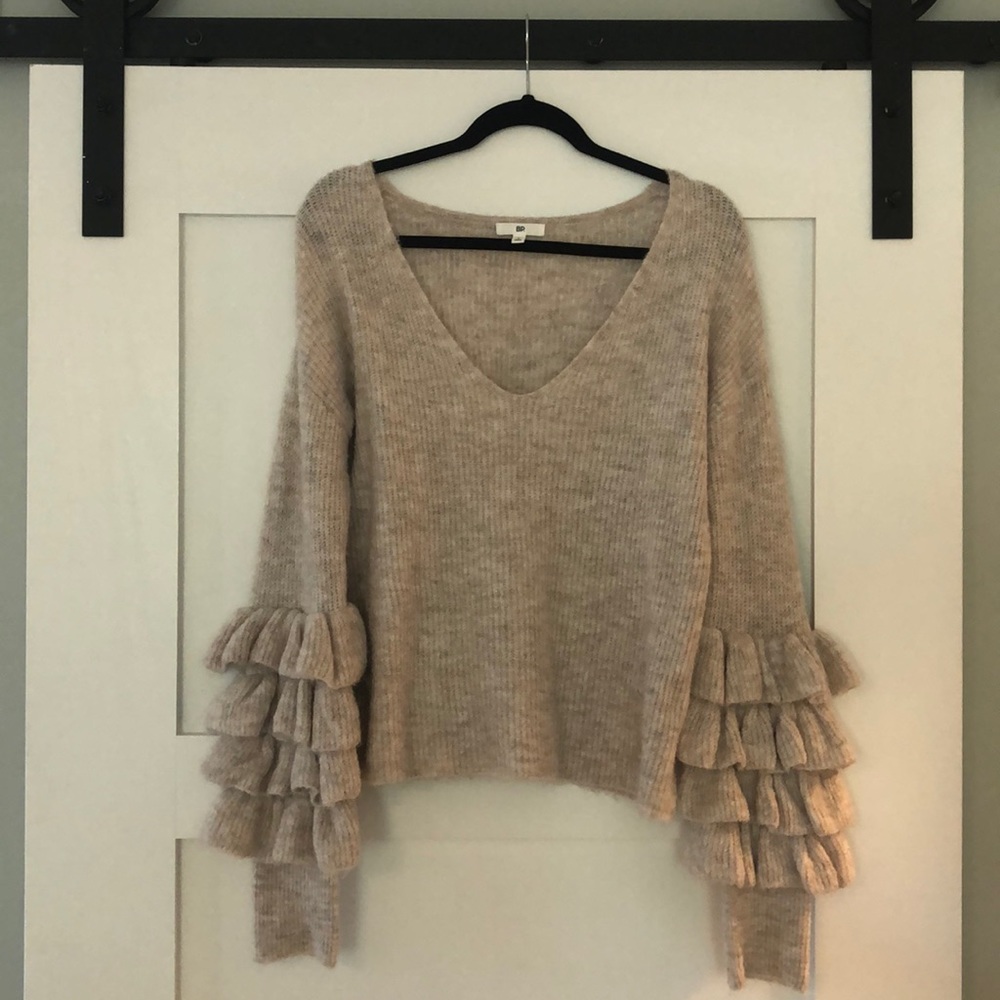 BP Ruffle Sleeve Sweater